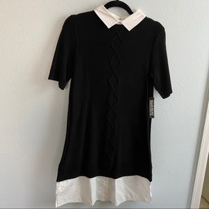New York & Co black & white sweater dress - M